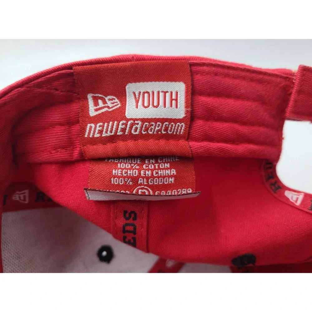 Youth Cincinnati Reds New Era Adjustable Hat Cap Boy Girl MLB Baseball Black Red